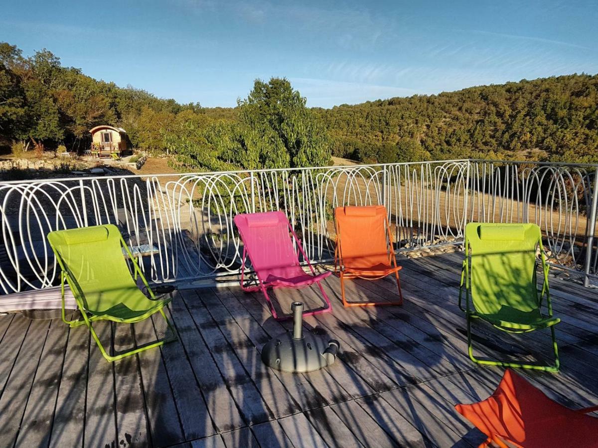La Roulotte Clerelu - Du Domaine Des Ramonets Guest House Cahors Exterior foto